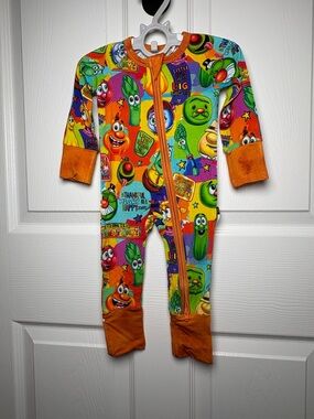 Sugar Swan VeggieTales Bamboo Zippy Pajamas 0-3M NWT Convertible
